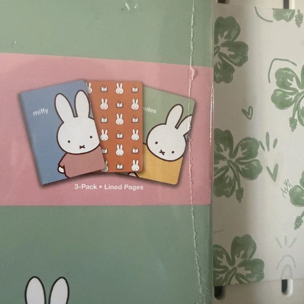 Miffy Pastel Blue‎ Green Notebooks Trio 3 Pack Journals 80 Lined Pages Each NEW